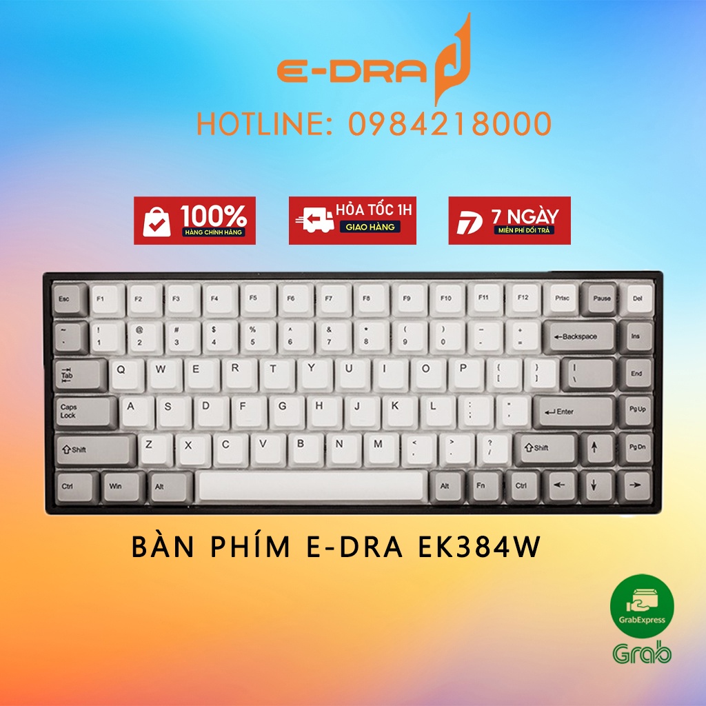 Bàn Phím Cơ EDra EK384w Bluetooth BH 2 Năm Chính Hãng