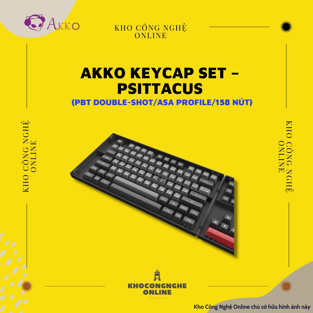 AKKO Keycap set – Psittacus (PBT Double-Shot/ASA profile/158 nút)