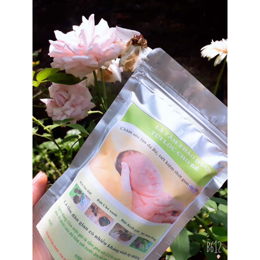 Lá Tắm Bé Giúp Mát Da Ngừa Rôm Sảy Mẩn Ngứa - Dạng Túi Lọc - 100%