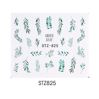 Miếng decal dán trang trí móng tay hình hoa lá đơn giản