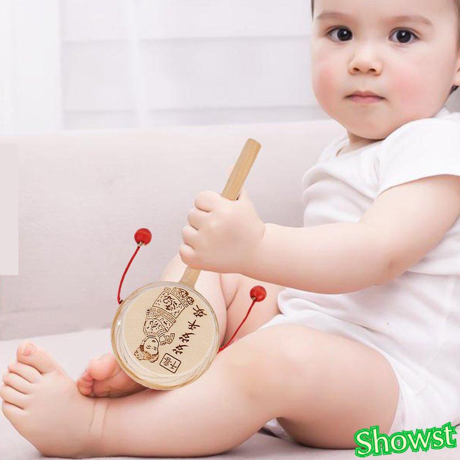 Trống gỗ đồ chơi phong cách Trung Hoa dành cho trẻ em