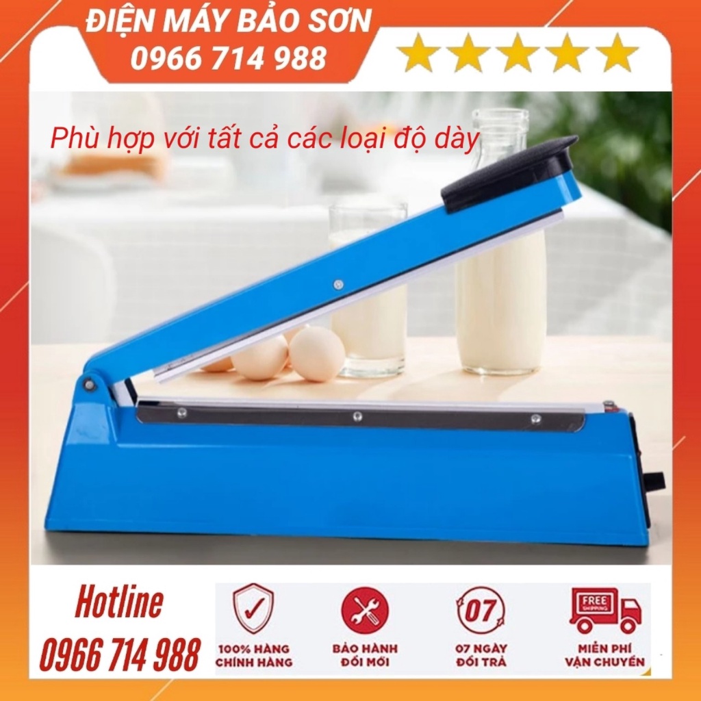 Máy hàn miệng túi nilon dập tay PFS-200, PFS-300 hàn nhanh, tự ngắt an toàn, đường hàn đẹp, tặng thêm dây hàn