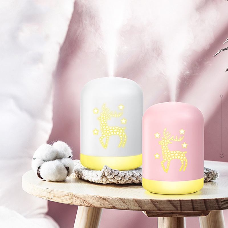 Máy Phun Sương Fnelse Tạo Độ Ẩm Không Khí Có Đèn LED Sạc Bằng Cổng USB Dành Cho Xe Hơi 340ml