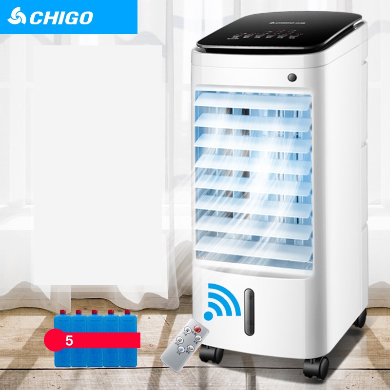 Quạt hơi nước cao cấp CHIGO FKL-XM01Y có điều khiển + 5 gel đá 65w