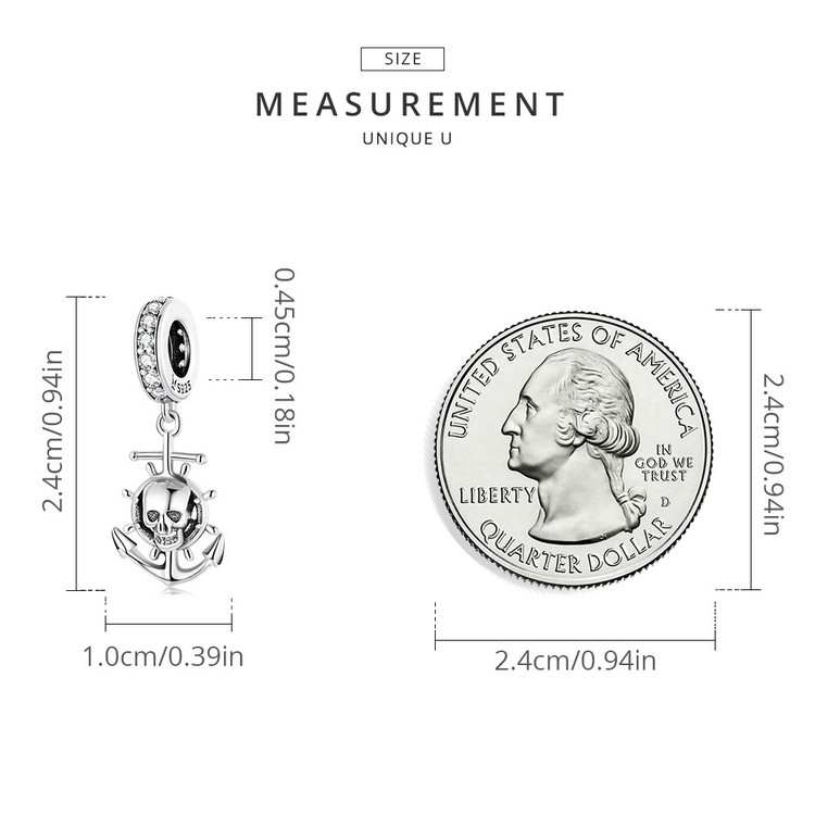 Hạt xỏ trang sức Bamoer Scc2026 bằng bạc 925 dòng sản phẩm vòng quanh thế giới thời trang thích hợp làm vòng tay DIY