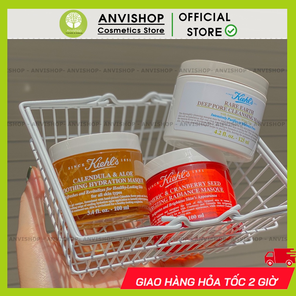 Mặt Nạ Nghệ Kiehl's Giảm Thâm Mụn, Làm Trắng Sáng Da Chống Lão Hoá Turmeric &amp; Cranberry Seed Masque