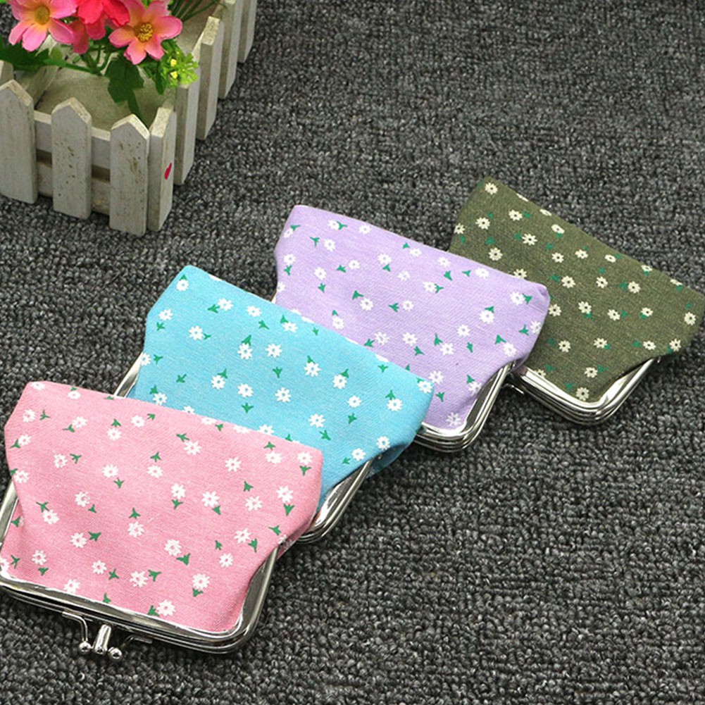 Ví Đựng Tiền Xu 4 inch Họa Tiết Hoa Hướng Dương