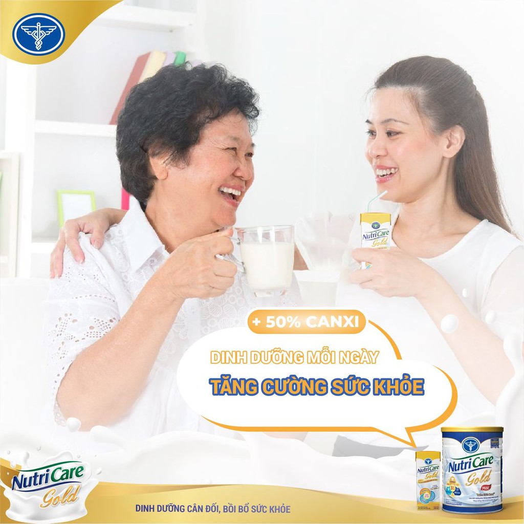 Sữa bột cho người lớn NutriCare Gold phục hồi cơ thể cho người lớn tuổi tốt cho xương khớp, cho tim mạch (400gr))