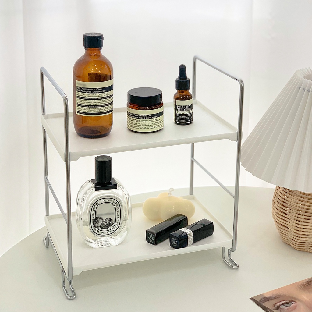 Kệ đựng mỹ phẩm 2 tầng tiện dụng, kệ nhà tắm Oron siêu xinh