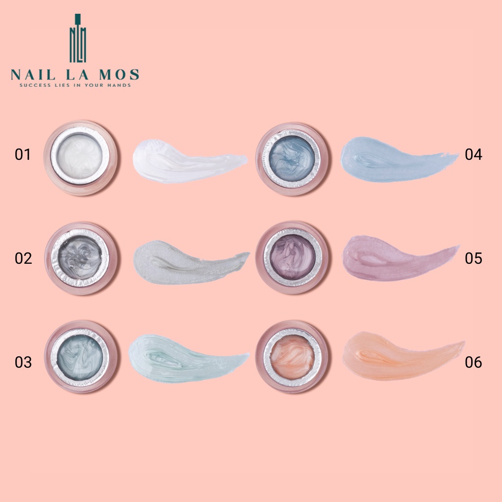 Gel ngọc trai Misscheering chính hãng tạo vân loang tự nhiên, màu sang chảnh (lẻ 1 hũ)