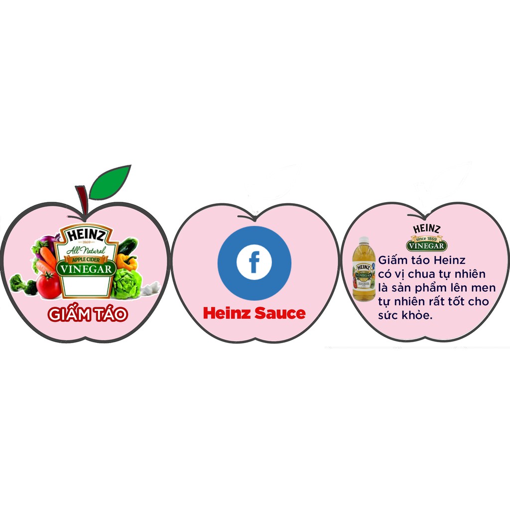 Giấm Táo HEINZ 473ml chai thuỷ tinh