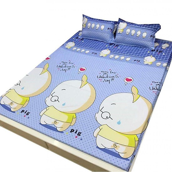 Bộ Ga gối Cotton Poly 3 Món Mẫu ( nhặt ngẫu nhiên)