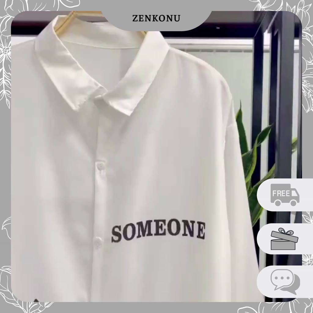 Áo Sơ Mi Nam Dài Tay Cổ Ve In Hình Mèo Họa Tiết Chữ SOMEONE Thời Trang Zenkonu SO MI NAM 023 | BigBuy360 - bigbuy360.vn