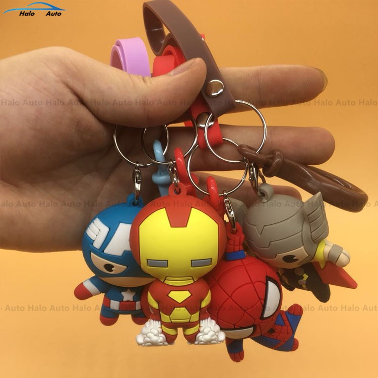 Móc khóa trang trí hình nhân vật siêu anh hùng Marvel độc đáo dễ thương