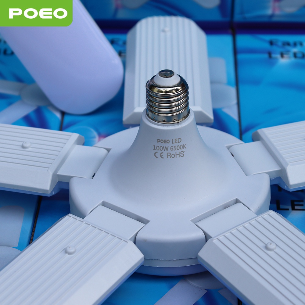 Đèn led 5 cánh hình quạt gấp gọn bóng đèn 5 lá tiết kiệm điện siêu sáng