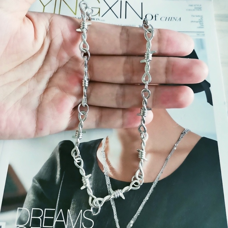 Vòng Cổ Choker Dây Gai Nhỏ Phong Cách Punk Hiphop Gothic Punk Làm Quà Tặng Lễ Tình Nhân Cho Nam Và Nữ