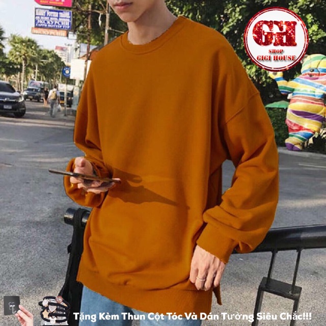 FREESHIP 50K - ÁO SWEATER NỈ TRƠN XẺ TÀ UNISEX NAM NỮ, KÈM ẢNH THẬT