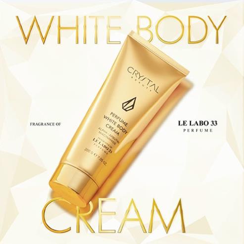 Kem dưỡng thể Crystal Beauty, white body cream và làm trắng da an toàn trắng sáng