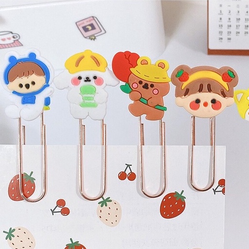 Ghim Tài Liệu Đáng Yêu Mạ Đồng - Kẹp Giấy Hình Động Vật Hoạt Hình Phong cách Hàn Quốc DUASHOP.