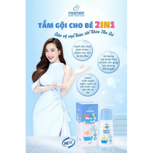 Sữa tắm gội thảo dược 2in1, bảo vệ làn da cho bé toàn diện của nhà Moomery Nhã Phương.