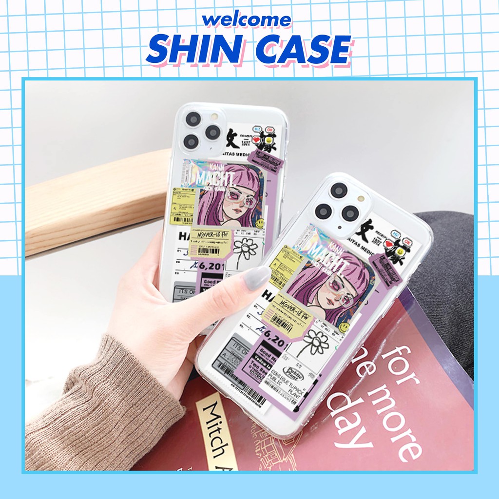 Ốp lưng iphone Pink girl viền trong chống ố 5/5s/6/6plus/6s/6splus/7/7plus/8/8plus/x/xr/xs/11/12/pro/max/plus/promax