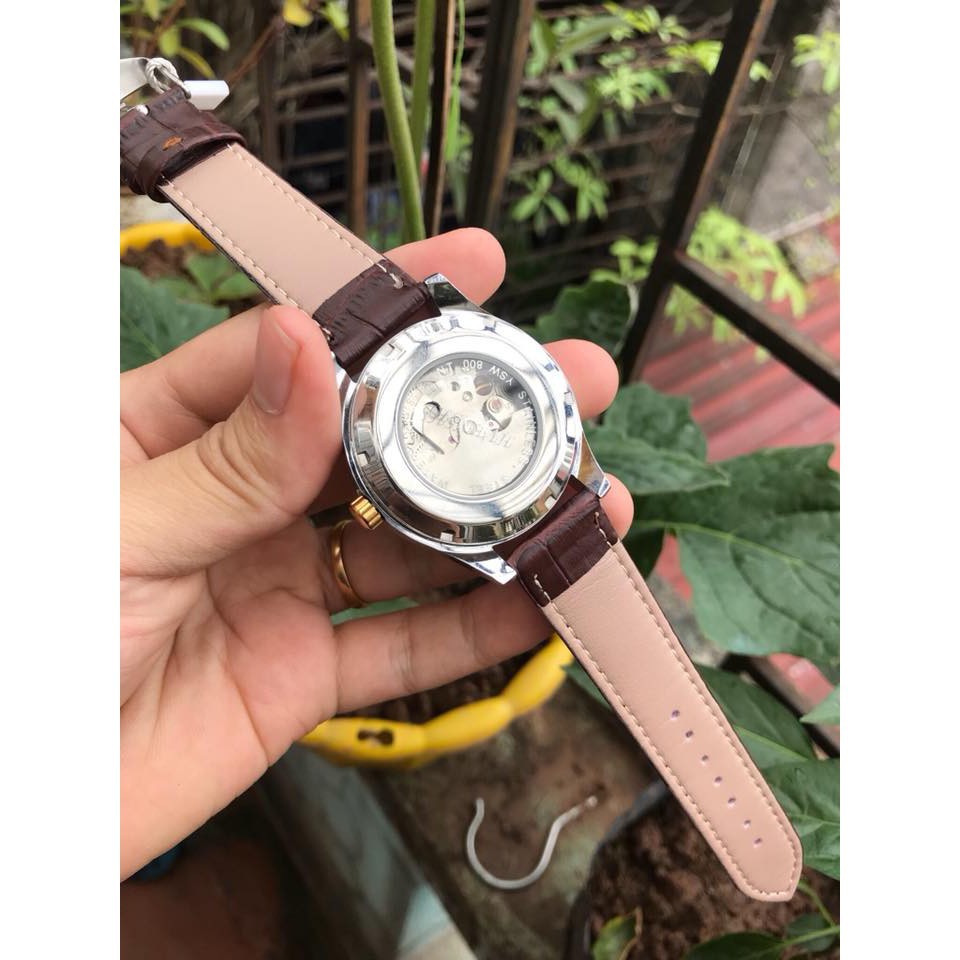 ĐỒNG HỒ CƠ TỰ ĐỘNG NAM AUTOMATIC CHÍNH HÃNG HVENSHI DÂY DA CAO CẤP TẶNG KÈM VÒNG ĐEO TAY TỲ HƯU ĐẸP GIÁ RẺ