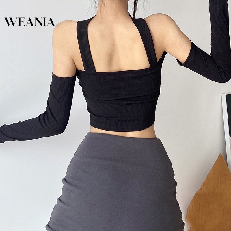 Áo Thun Trễ Vai Thiết Kế Hở Lưng Quyến Rũ Cho Nữ