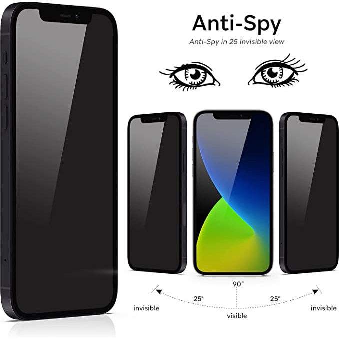 Bộ 2 Miếng Dán Màn Hình Chống Nhìn Trộm Bảo Vệ Toàn Diện Cho iPhone 13 / 13 Pro  Sturdy