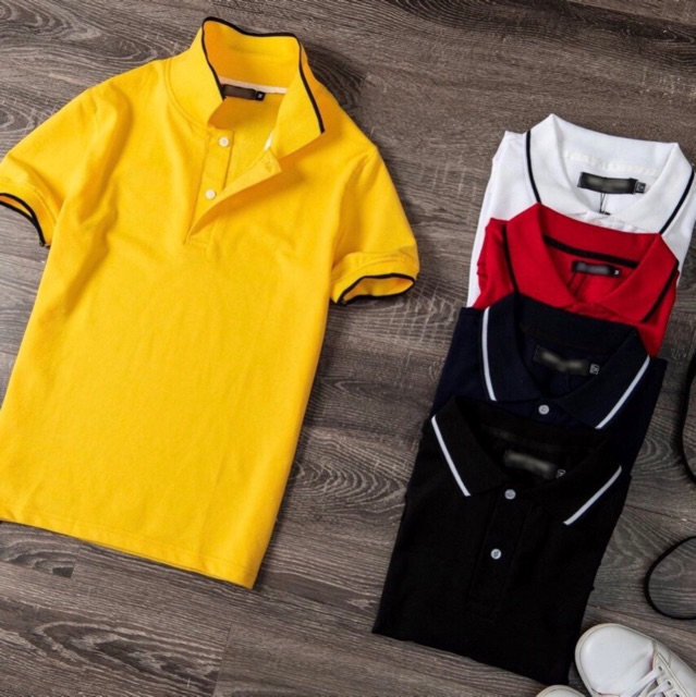 [FREESHIP 50K] Áo phông nam ngắn tay cổ bẻ phối viền chất cá sấu mềm mịn thấm hút mồ hôi - AP002 | BigBuy360 - bigbuy360.vn