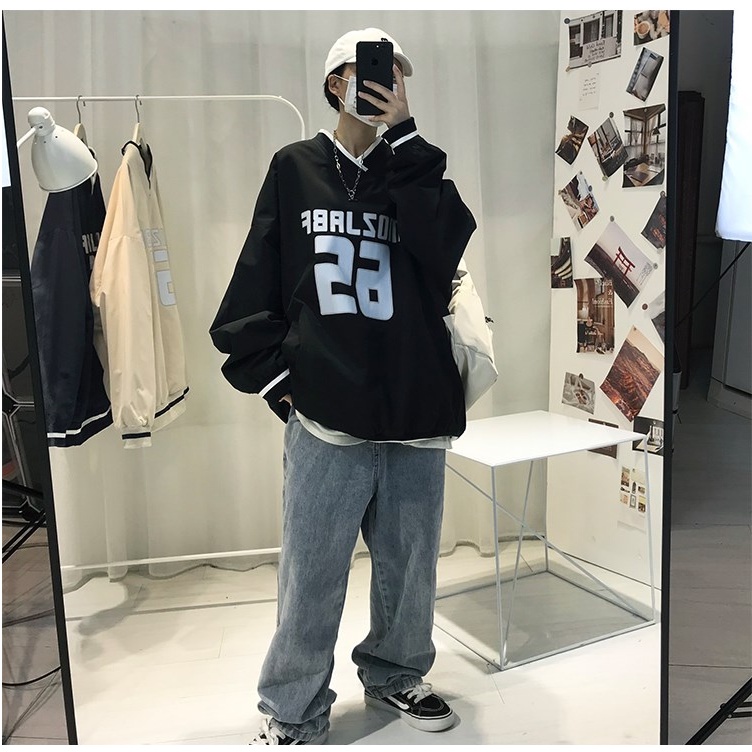 ÁO SWEATER NAM NỮ VẢI NỈ FORM RỘNG, ÁO SWEATER UNISEX BÓNG CHÀY MÀU ĐEN