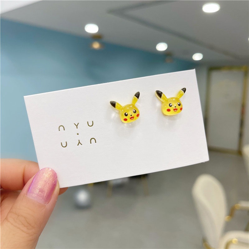 Bông tai bạc nữ S925 thỏ / gấu dễ thương hàn quốc