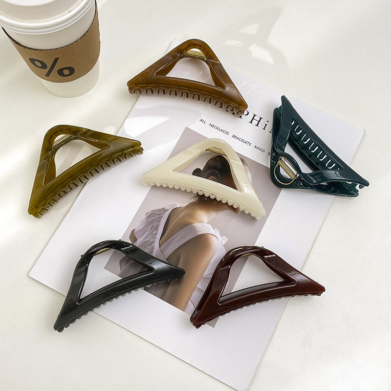 Kẹp Tóc Hình Tam Giác Phong Cách Hàn Quốc Đơn Giản Cho Nữ