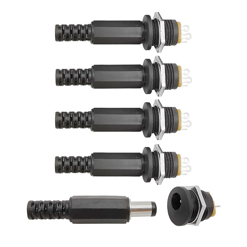 Set 5 cặp giắc cắm nguồn DC022 DC 12V 3A 5.5 x 2.1mm tiện lợi