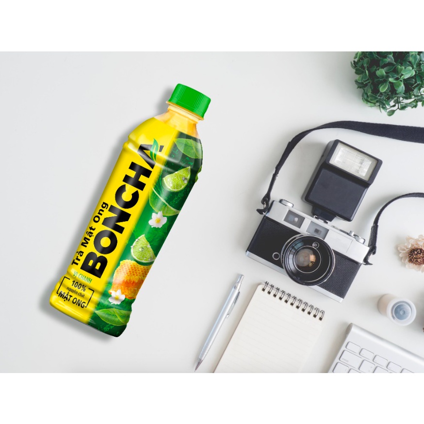 THÙNG 24 CHAI 450ML TRÀ MẬT ONG BONCHA CÁC VỊ/.