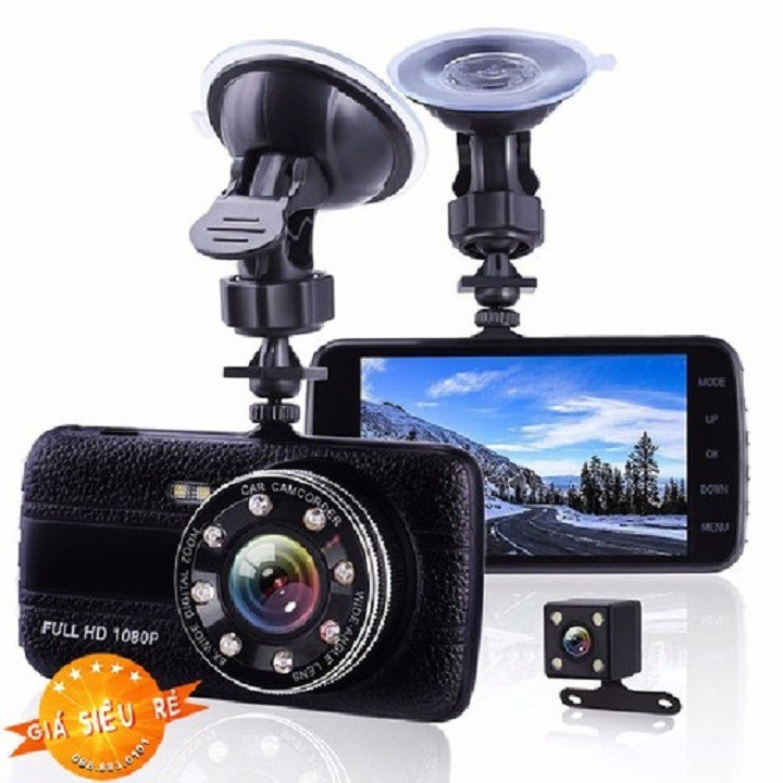 Camera hành trình ô tô X004 màn hình 4 inch Fhd1080p siêu nét - Kèm cam lùi