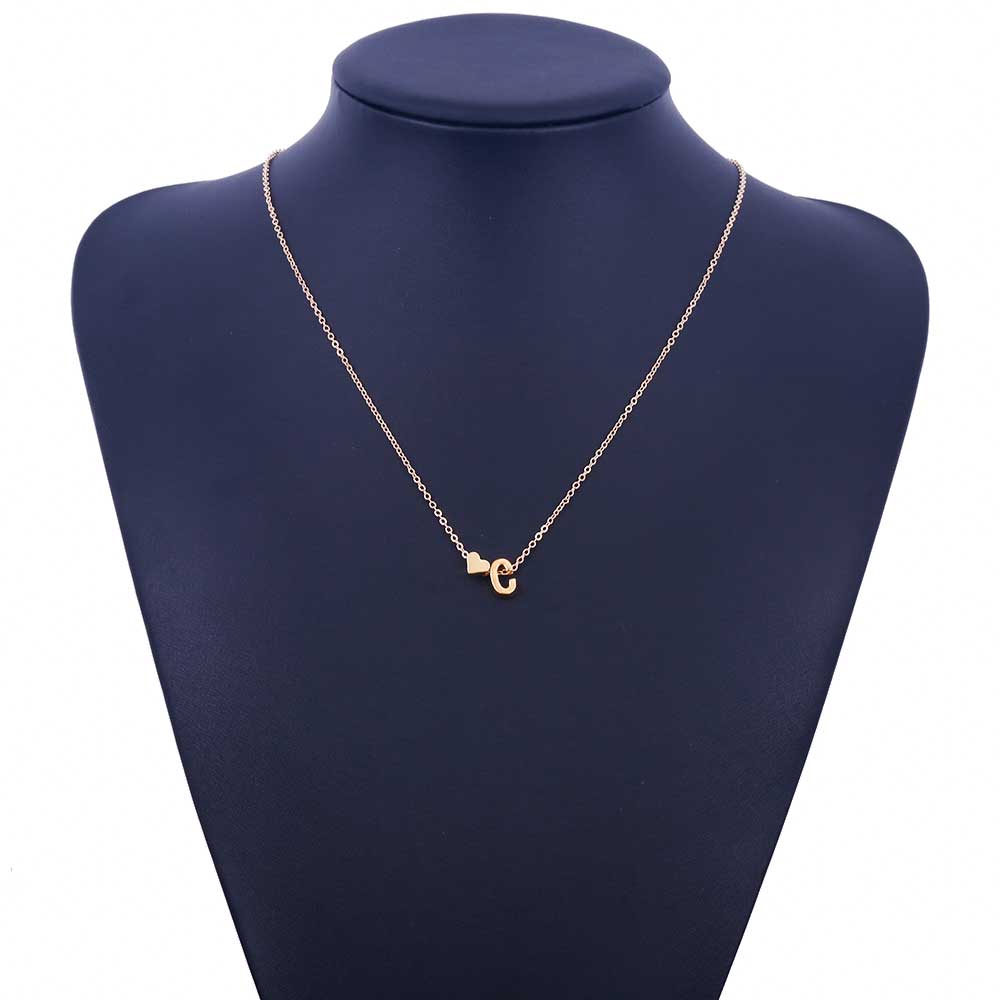 Dây Chuyền Hợp Kim Mặt Chữ Và Hình Trái Tim