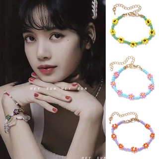 (sẵn-ảnh thật) Vòng tay hạt cườm hoa cúc, Vòng tay BlackPink #5402