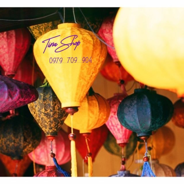 Đèn lồng Hội An - tròn - tỏi- ú size 30