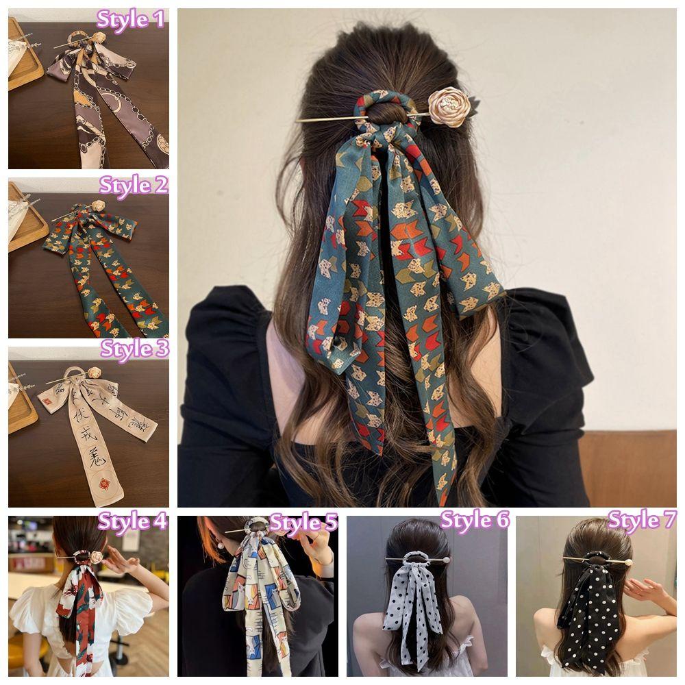 Kẹp Tóc Đuôi Ngựa Chất Liệu Lụa Cao Cấp Thời Trang Giá Đỡ