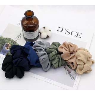 Dây Cột Tóc Vải Voan Scrunchies Một Màu Xinh Xắn HOT TREND