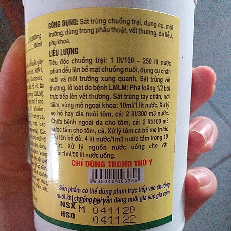 iod sát trùng dạng phun,povid an toàn diệt virus vi khuẩn, nấm mốc, thú y, chó mèo, gà đá, chim, lợn, for pet, thú cưng