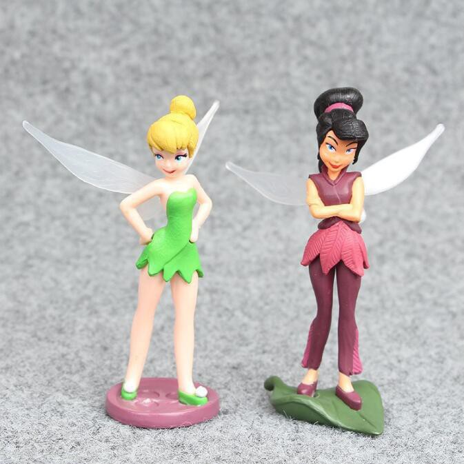 1 Bộ 7 Đồ trang trí Công Chúa Disney Tinker Bell 9-10cm Dùng Trang Trí