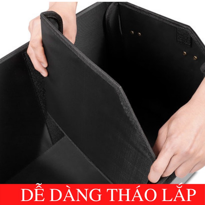 Hộp Đựng Để Đồ Cốp Ô Tô Bằng Da Cao Cấp Có Thể Tháo Lắp Gâp Gọn Được
