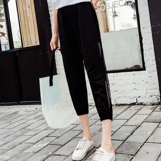 Quần jogger thể thao nữ phối lưới