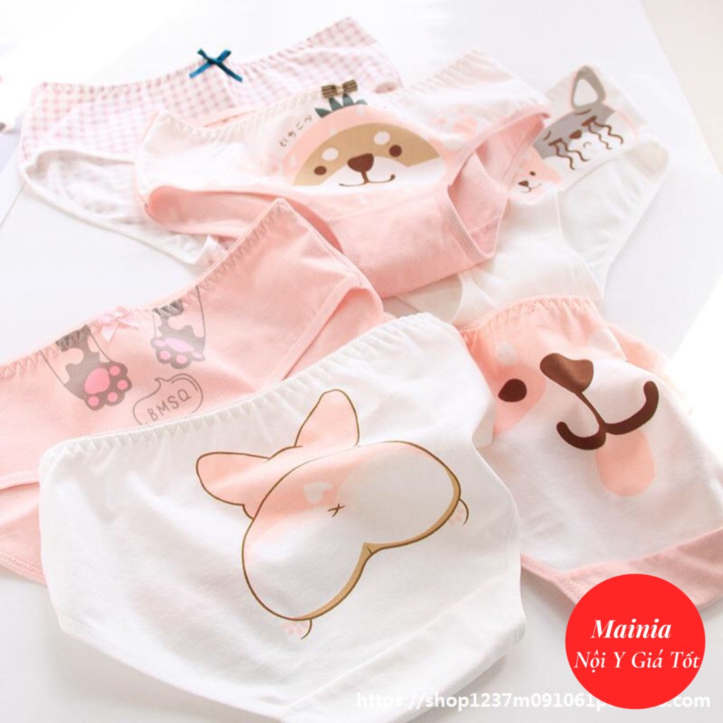 Quần Nữ Cotton Hoạt Hình 5 Kiểu Cún Yêu Quần Chíp Siêu Dễ Thương Hàng Loại 1 Cao Cấp Rẻ Đẹp Mainia Shop