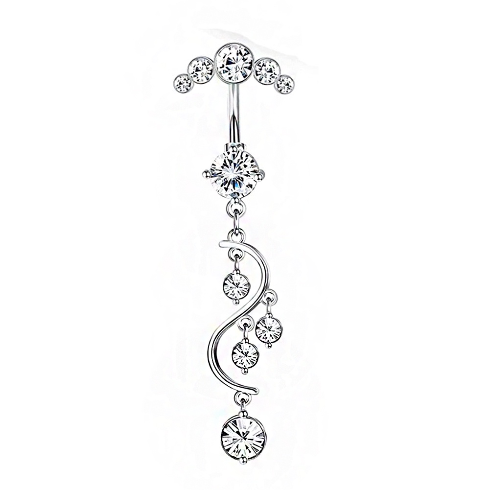 Khuyên Rốn Đính Đá zircon Nhiều Kiểu Dáng Cá Tính Thời Trang