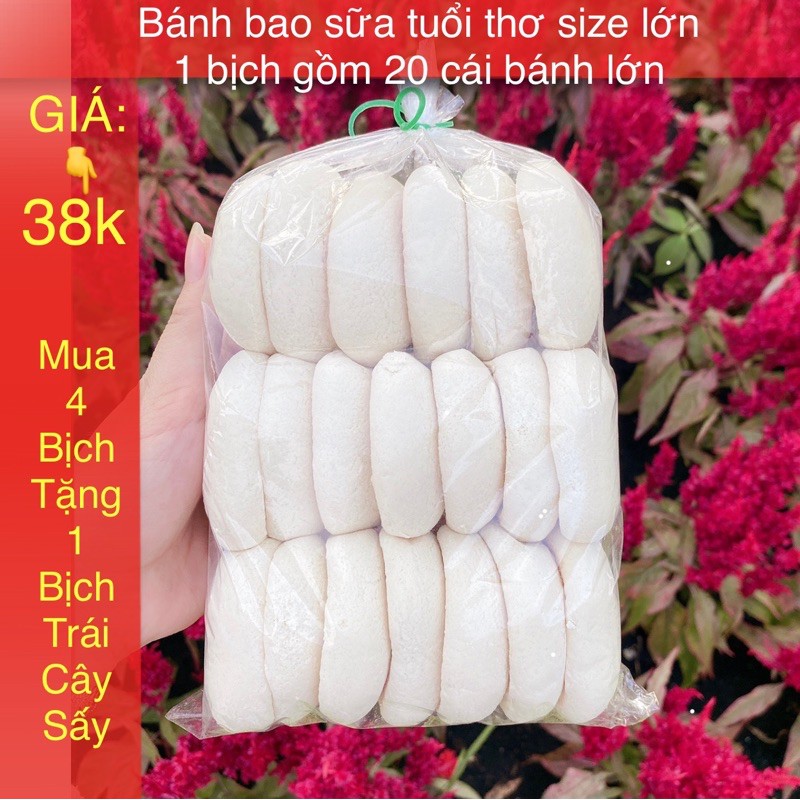 [Mã 77FMCGSALE1 giảm 10% đơn 250K] bánh bao sữa size to 1 bịch tận 20 cái bánh lớn | BigBuy360 - bigbuy360.vn