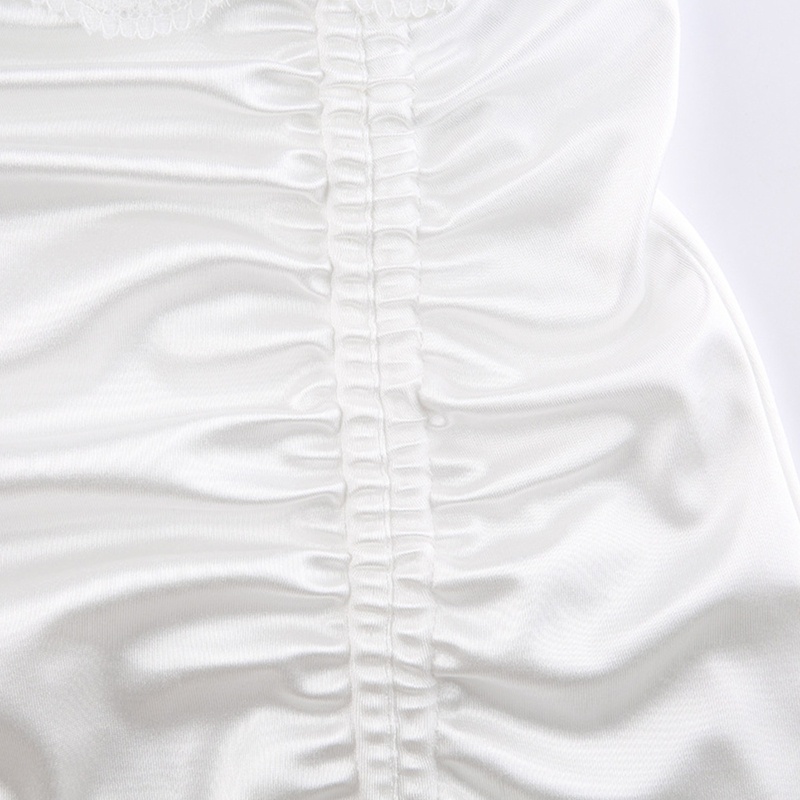 Brroa Đầm Dây Mảnh Phối Ren Xếp Ly Dây Rút Phong Cách Harajuku Lolita Gợi Cảm Ngọt Ngào Dễ Thương Cho Nữ