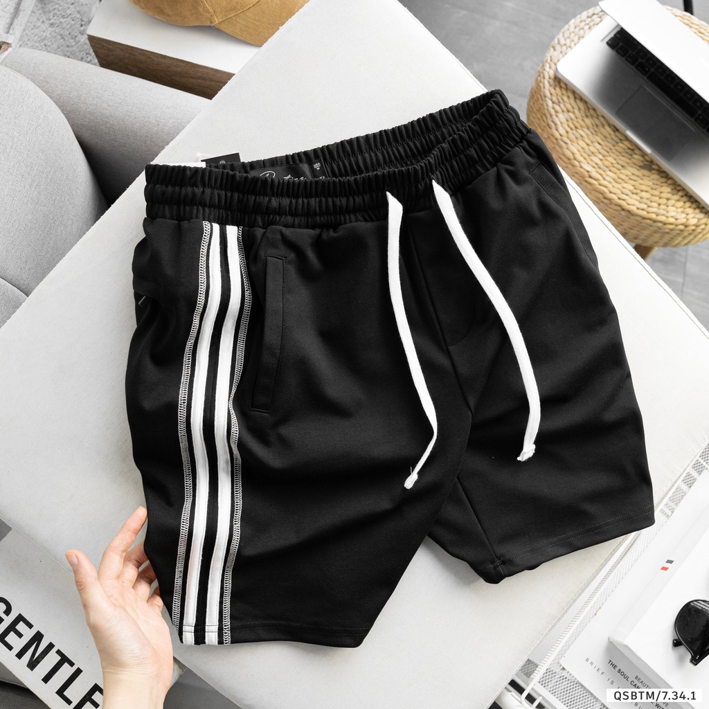 Quần short thời trang Bentino chất liệu cotton nỉ strech 2 da, form slim fit tôn dáng 9398