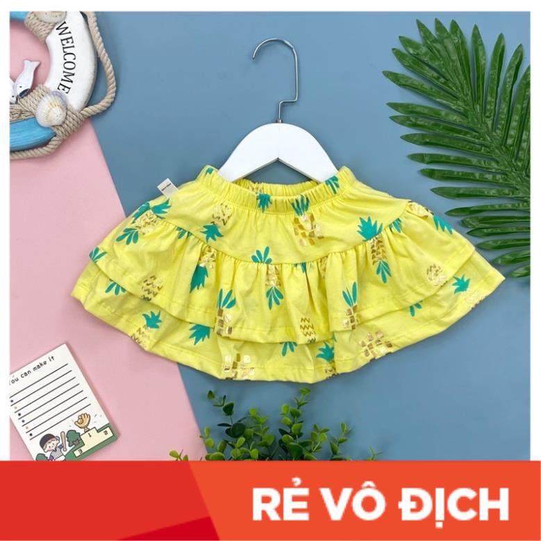 Chân váy cotton bé gái thương hiệu litibaby từ 10-30kg, kiểu dáng 2 tầng, chất cotton mềm mịn, ,có quần bên trong